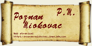 Poznan Miokovac vizit kartica